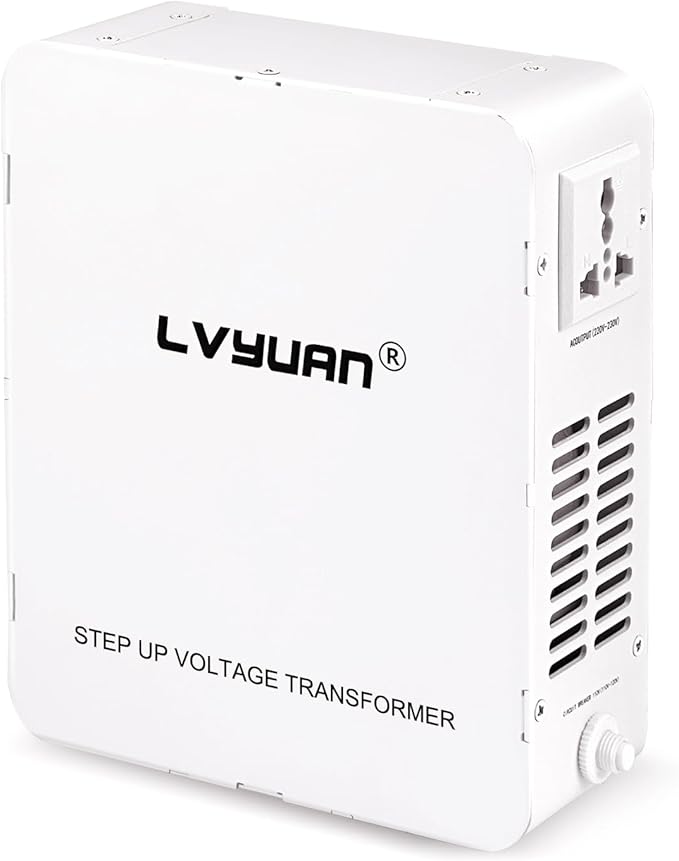 LVYUAN 2000W Voltage Transformer Step Up/Down Converter, 110V/120V to 220V/240V, Circuit Breaker Protection, 3 Year Warranty