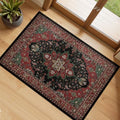 RELEANY Washable Area Rug, Small 2'x3', Red/Black by RELEANY