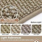 BEQHAUSE Dirt Trapper Door Mat 36" x 60", Non-Slip Washable, Light Beige - Image 5