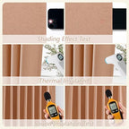 Guken Extra Long 100% Blackout Linen Curtains 108 Inches Peach Quartz - Image 5