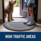 OLANLY Half Circle Front Door Mat Outside 35x23 All-Season Rubber Doormat - Image 6