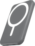 podoru for Magnetic Battery Pack, 5000mAh Magnetic Power Bank with Type-C Cable 20W PD Fast Charging Lighting Input Wireless Portable Charger for iPhone 17/16/15/14/13/12/ All Series-Gray