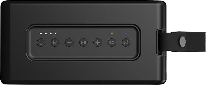 AT&T Essentials Retro 40W Bluetooth Speaker, IPX6 Waterproof, Bluetooth 5.3, LED Light Modes, Bass & Treble Control, 12H Battery, USB-C Charging, Outdoor & Indoor Use, Home Audio System - Black