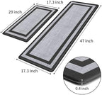 Mattitude Kitchen Mats Set of 2,Cushioned Anti-Fatigue Non-Skid Rug Sets - Image 2