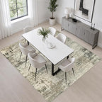 Area Rug Living Room: 8x8 Modern Washable Soft Carpet Ash Brown - Image 4
