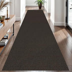 EARTHALL Washable Runner Rug, Non Slip Hall Runner, 3x10 Ft, Taupe/Coffee - Image 6