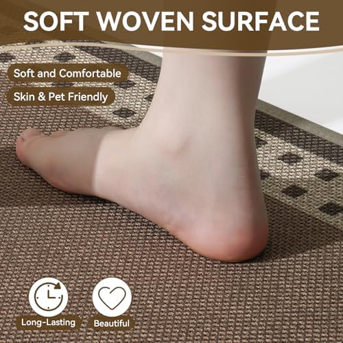 Kitchen Mats for Floor, Non Slip Kitchen Rugs, 17x30 Brown - Image 6
