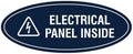Signs ByLITA Oval Electrical Panel Inside Sign (Navy Blue/White) - Medium 2 Pack
