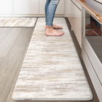 KIMODE Kitchen Mats Cushioned Anti Fatigue, Abstract Farmhouse Kitchen Rugs by StayinComfortCookwithJoy