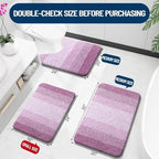 OLANLY Luxury Toilet Rugs U-Shaped 24x20, Soft Absorbent Microfiber Mat - Image 2