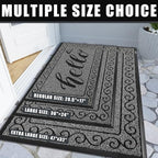 Yimobra Welcome Mats for Front Door 36x24, Heavy Duty Waterproof Outdoor Door Mat Outside Entrance, Non-Slip Low Profile Indoor Entryway Mat for Garage Patio, Black Gray - Image 5