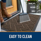 OLANLY Front Door Mat Outside 71x47, All-Season Absorbent Rubber Doormat - Image 6