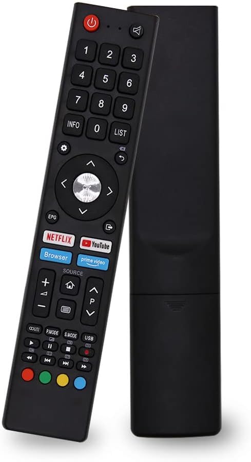 MATCOM New Smart TV Remote Control for CHIQ Smart TV U55H7A U58H7A U43H7A Controller with Aiwa Led Remote (GCBLTV02BDBIR) black