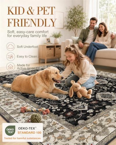 OLANLY 3x5 Washable Accent Rug, Soft Non Slip Carpet for Entryway Bedside - Image 5