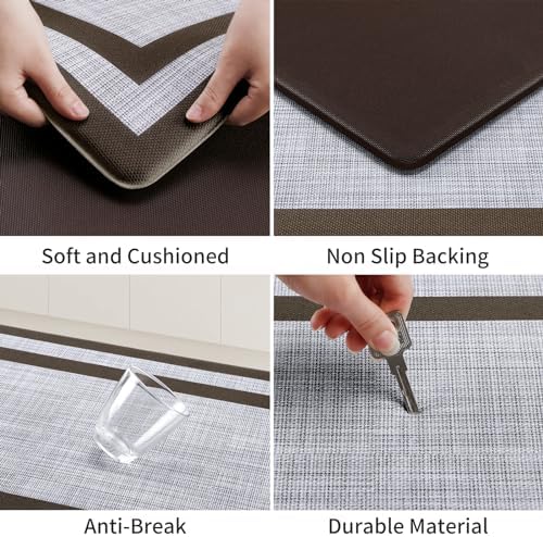 Mattitude Kitchen Mats Set of 2,Cushioned Anti-Fatigue Non-Skid Rug Sets - Image 6