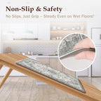 Boho Kitchen Mats for Floor 2PC Anti Fatigue Kitchen Rugs, Beige Grey - Image 4