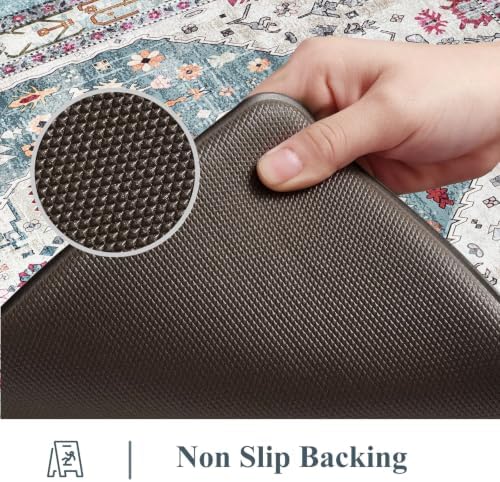 Collive Kitchen Rugs Sets of 2 Non Slip Washable, Aque Kitchen Floor Mats - Image 4