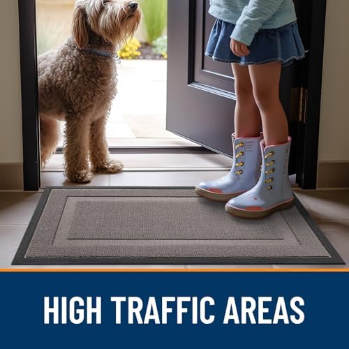 OLANLY Front Door Mat Outside 47x23, All-Season Heavy-Duty Rubber Doormat - Image 6