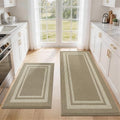 COSY HOMEER Kitchen Rugs Sets of 2 Non-Slip Washable,24"x35"+24"x60" by COSYHOMEER