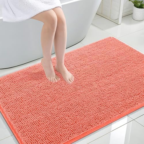 OLANLY Large Bathroom Rugs 44x32, Extra Soft Absorbent Chenille Bath Rugs by OLANLY