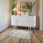 Entrance Rugs Indoor 2x3 Blue Entry Rug Washable Abstract Small Area Rug Non-Slip Low Pile Throw Rugs for Entryway, Kitchen Floor, Front Door Indoor Door Mat, Bathroom, Bedroom Bedside - Image 3