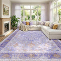 RELEANY Washable Area Rug, Large 10'x12', Purple by RELEANY