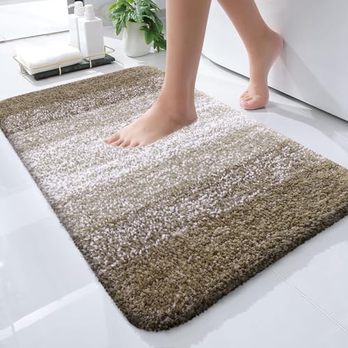 OLANLY Small Bathroom Rugs 28x18, Extra Soft Absorbent Microfiber Bath Rugs by OLANLY
