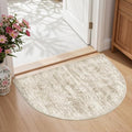 2x3 Half Circle Rug, Small Washable Entryway Rug,Brown by Restydon