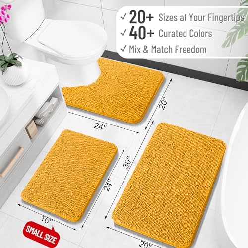 OLANLY Large Bathroom Rugs 47x32, Extra Soft Absorbent Chenille Bath Rugs - Image 2
