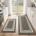 COSY HOMEER Kitchen Rugs Sets of 2 Non-Slip Washable,24"x35"+24"x60" by COSYHOMEER