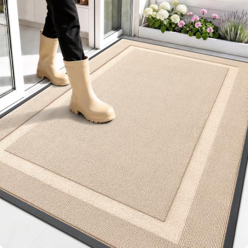 OLANLY Front Door Mat Outside 59x34, All-Season Heavy-Duty Rubber Doormat by OLANLY