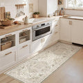 Madane Washable Runner Rug 2x6 Runners for Hallways Non Slip, Ivory/Brown by Madane