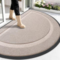 OLANLY Half Circle Front Door Mat Outside 59x34 All-Season Rubber Doormat by OLANLY