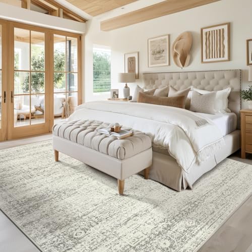 Washable Rugs 6x9 Area Rugs for Living Room,Bedroom,Dining Room-Beige Green - Image 7