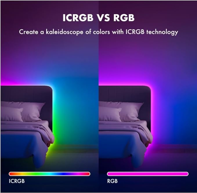 ATHONO 166 ft I(2 Rolls of 83ft) C+RGB,Led Lights for Bedroom,Music Sync Color Changing,Led Strip Lights,with Remote App Control, Led Lights for Room Home Kitchen Decor Party