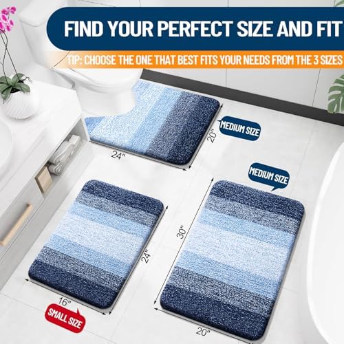 OLANLY Bathroom Runner Rug 40x24, Extra Soft Absorbent Microfiber Bath Rugs - Image 2