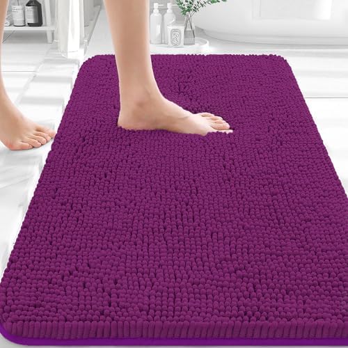 OLANLY Bathroom Rugs 30x20, Extra Soft Absorbent Chenille Bath Rugs by OLANLY