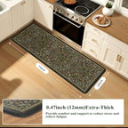Collive Kitchen Mats Cushioned Anti Fatigue, Olive Green Kitchen Rugs - Image 2