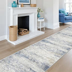 2x12 Runner Rug Non Slip,Washable Hallway Runner Rug,Blue - Image 4