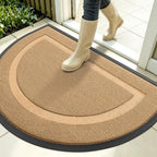 OLANLY Half Circle Front Door Mat Outside 35x23 All-Season Rubber Doormat by OLANLY