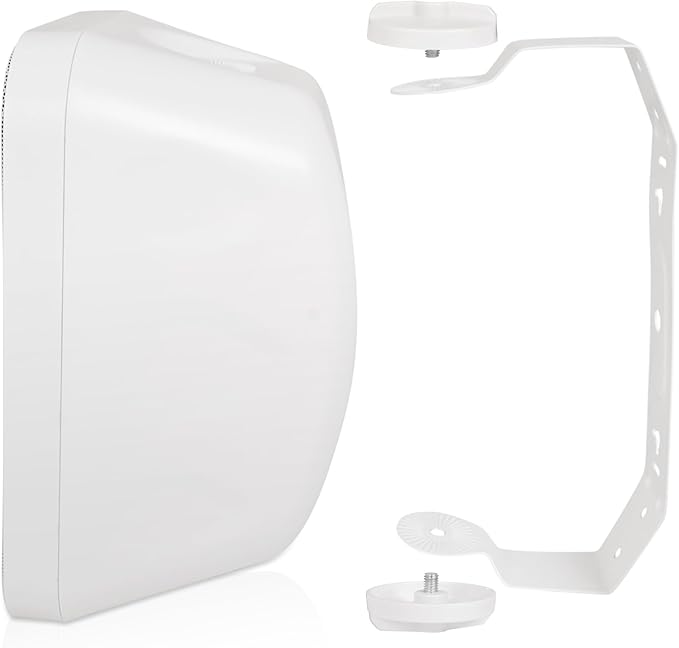 Sound Town Commercial Restaurant Bluetooth Amplifier + Surface-Mount Speaker Set, with One 6-Zone 70V/100V Amplifier with Bluetooth, 4 x 6.5-Inch Surface-Mount Speakers, White (STCA180X4MS6W)