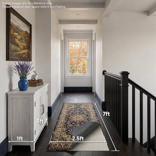Veken Runner Rug Pad Gripper for Hardwood Floors, Non Slip 2.5x7 Ft Rug Pads for Area Rugs, Thick Rug Grippers for Tile Floors, Under Carpet Anti Skid Mat, Keep Your Rugs Safe and in Place - Image 6