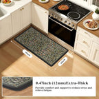 Collive Anti Fatigue Kitchen Mats, Cushioned Kitchen Rugs Non Slip Washable - Image 2
