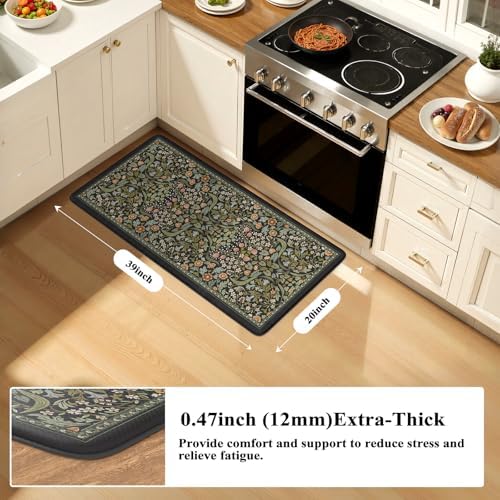 Collive Anti Fatigue Kitchen Mats, Cushioned Kitchen Rugs Non Slip Washable - Image 2