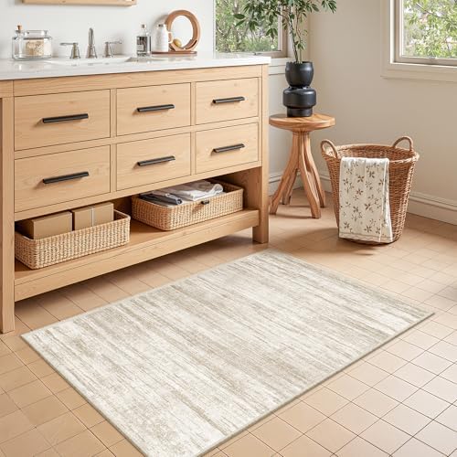 2x3 Rug Non Slip, Small Washable Entryway Rug,Brown - Image 3