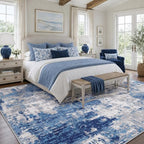 RELEANY Washable 5'x7' Abstract Area Rug for Living Room Blue Gray - Image 2