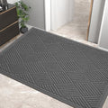 HIYARD Sturdy Front Door Mat, Absorbent Muddy Dirt Resist Welcome Door Mats Outdoor Indoor, Stain and Fade Resistant, Non-Slip Rubber Backing Low Profile Doormat for Entryway, 60×36, Charcoal by HIYARD