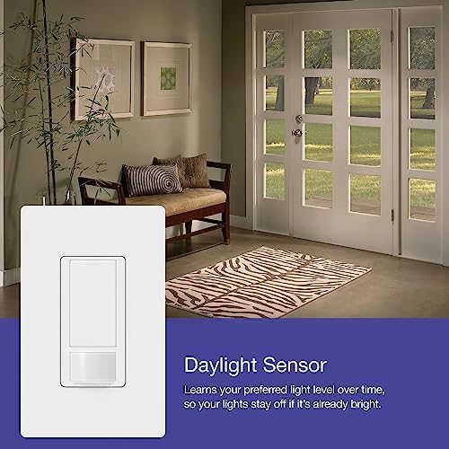 Lutron Maestro Motion Sensor Light Switch Indoor for Bathroom, Garage, Laundry Room, Closet, Occupancy Sensor Light Switch, Single-Pole, No Neutral, MS-OPS5M-BI