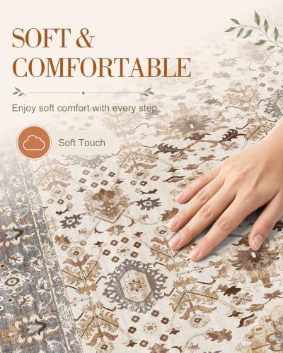 OLANLY 2x5 Washable Runner Rug, Soft Non Slip Carpet for Hallway Kitchen - Image 4