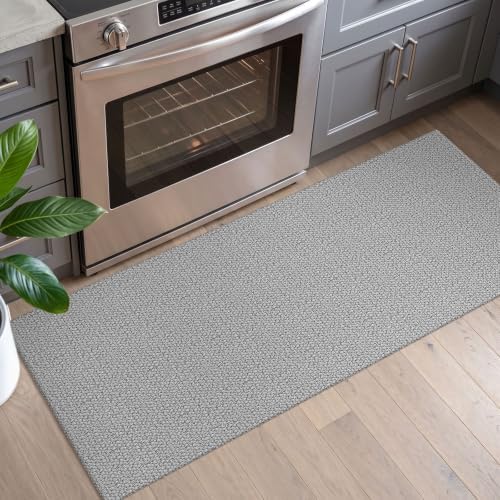 EARTHALL Washable Runner Rug, Non Slip Entry Runner, 2x5 Ft, Heather Gray - Image 2